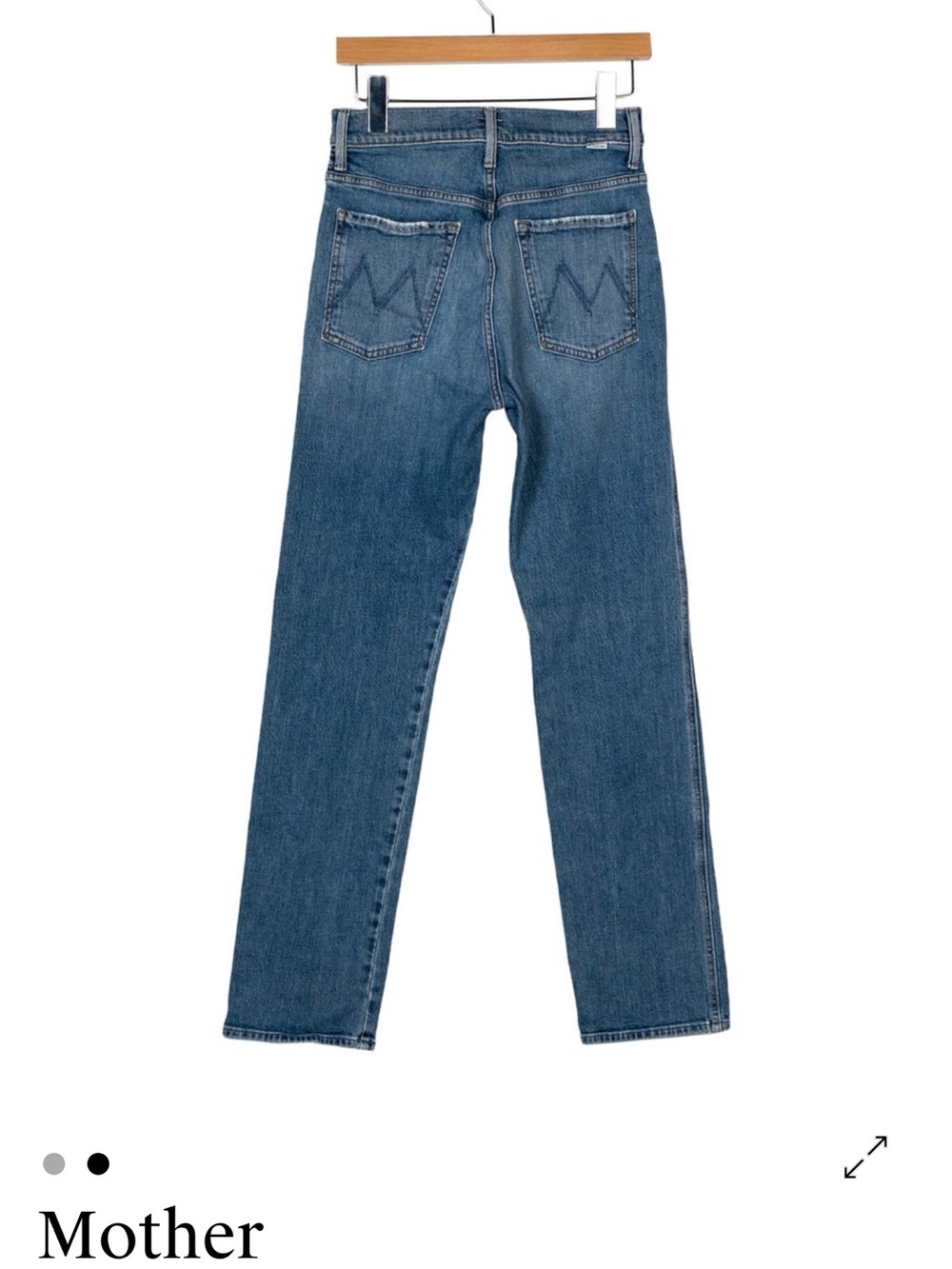 MOTHER Denim High-Rise Straight Jeans in Blue